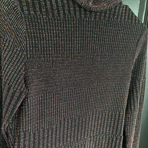 ASOS Miss Selfridge Sparkly Colorful Bodycon Long Sleeve Turtleneck Dress-Size 4 - Picture 2 of 5